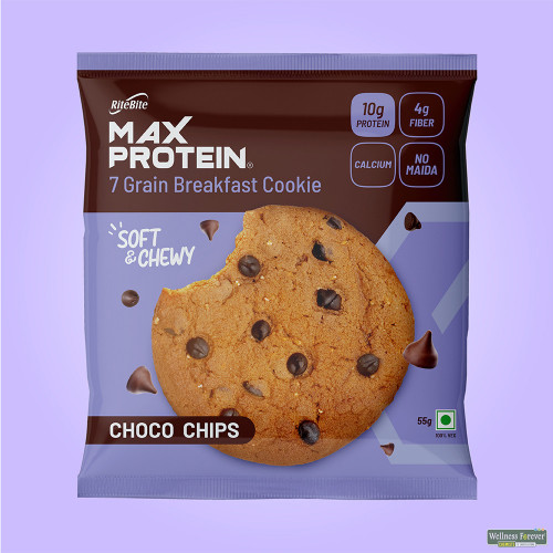 Ritebite Max Protein Cookies Choco Chips 55 Gm : Buy Ritebite Max ...